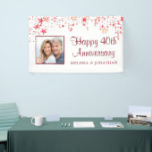 40. Jubiläum Modern Ruby Red Stars Foto Banner (Messeveranstaltung)