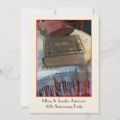 40. Jubiläum Party Einladung Vintage Bibel (Vorderseite)
