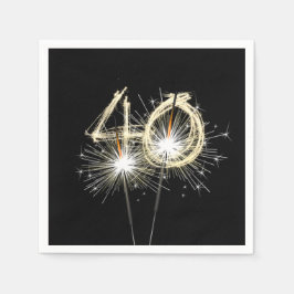 40. Jubiläum Party Sparklers auf Black Serviette