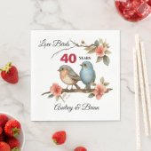 40. Jubiläum Personalisiert Napkins Serviette (Beispiel)