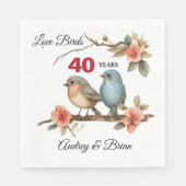 40. Jubiläum Personalisiert Napkins Serviette (Vorderseite)