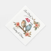 40. Jubiläum Personalisiert Napkins Serviette (Ecke)
