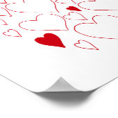 40. Jubiläum-Poster - Ruby Wedding Gästebuch (Ecke)