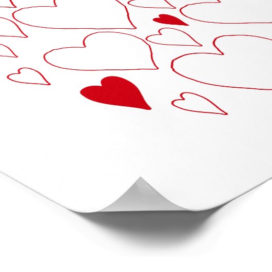 40. Jubiläum-Poster - Ruby Wedding Gästebuch (Ecke)