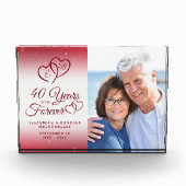 40 Jubiläum Ruby Heart 40 JAHRE INTO FOREVER Fotoblock (Vorderseite)