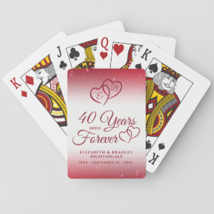 40 Jubiläum Ruby Heart 40 JAHRE INTO FOREVER Spielkarten