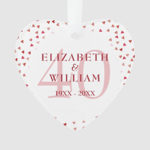40. Jubiläum Ruby Hearts Ornament