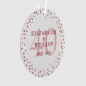 40. Jubiläum Ruby Hearts Ornament (Vorderseite)