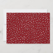 40. Jubiläum - Ruby Red Silber Foto Einladung (Rückseite)