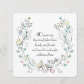 40. Jubiläum Wasserfarbenkrez Einladung (Vorne/Hinten)