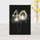 40. Jubiläumsfesseln auf schwarz Karte (Gelbe Blume)