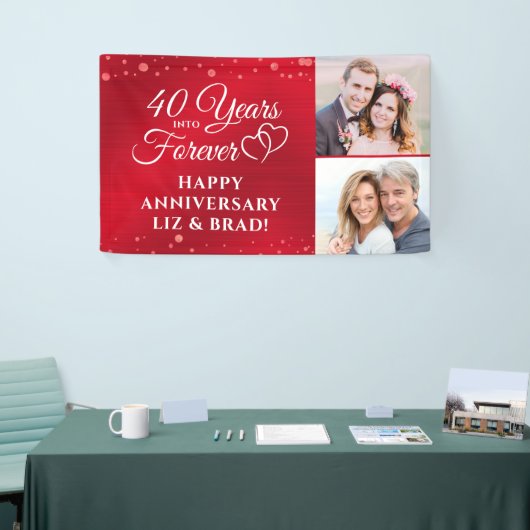 40 Jubiläumsjahr: Ruby HARTS YEARS INTO FOREVER Banner (Messeveranstaltung)