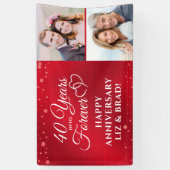 40 Jubiläumsjahr: Ruby HARTS YEARS INTO FOREVER Banner (Vertikal)