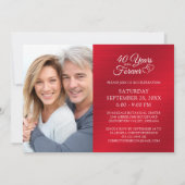 40 Jubiläumsjahr: Ruby HARTS YEARS INTO FOREVER Einladung (Rückseite)