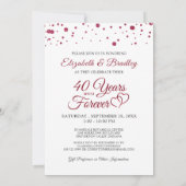 40 Jubiläumsjahre ins Foto Einladung (Rückseite)