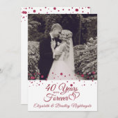 40 Jubiläumsjahre ins Foto Einladung (Vorne/Hinten)