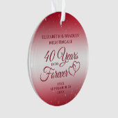 40 Jubiläumsjahre ins Foto Ornament (Vorderseite)
