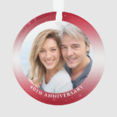 40 Jubiläumsjahre ins Foto Ornament (Rückseite)