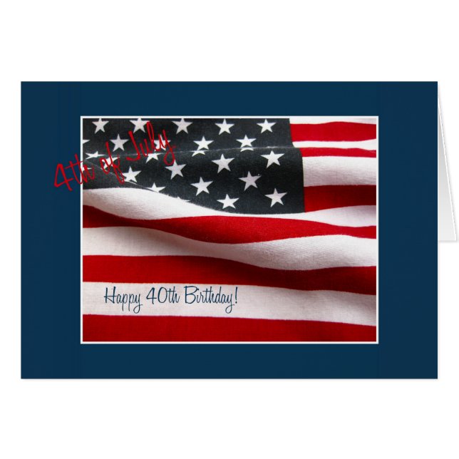 40. Juli Geburtstag (Vorderseite (Horizontal))