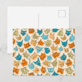 40 Katzengesichter und ein Schwanz Postkarte (Vorne/Hinten)