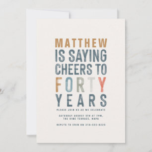 40. Klasse farbenfrohe Beifall bis 40 Jahre Geburt