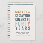 40. Klasse farbenfrohe Beifall bis 40 Jahre Geburt (Vorne/Hinten)