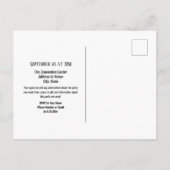 40. Klasse Wiedersehen Elegant schwarz Ankündigungspostkarte (Rückseite)