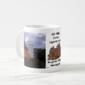 40 Meile Punkt Ligthouse Kaffeetasse (Vorderseite Links)
