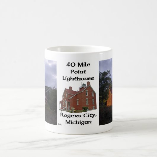 40 Meile Punkt Ligthouse Kaffeetasse (Mittel)