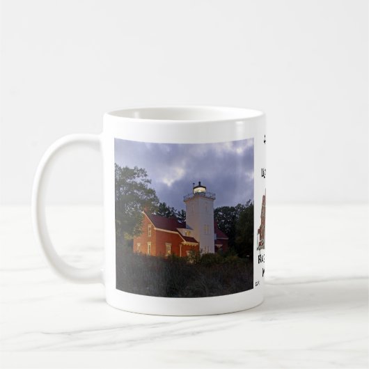 40 Meile Punkt Ligthouse Kaffeetasse (Links)