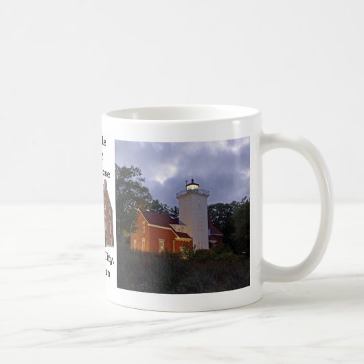 40 Meile Punkt Ligthouse Kaffeetasse (Rechts)