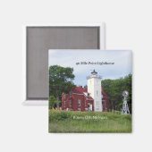 40 Meilen Point Lighthouse Magnet (Vorderseite/Rückseite)