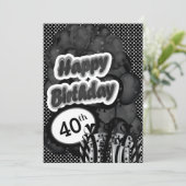 40. Meilenstein Geburtstag Einladung (Stehend Vorderseite)