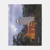 40 Mile Point Leuchtturm bei Deckenbelag Fleecedecke (Vorderseite)