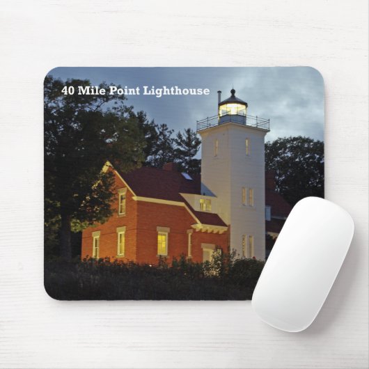40 Mile Point Leuchtturm dusk Mousepad (Mit Mouse)