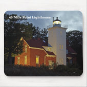 40 Mile Point Leuchtturm dusk Mousepad (Vorne)