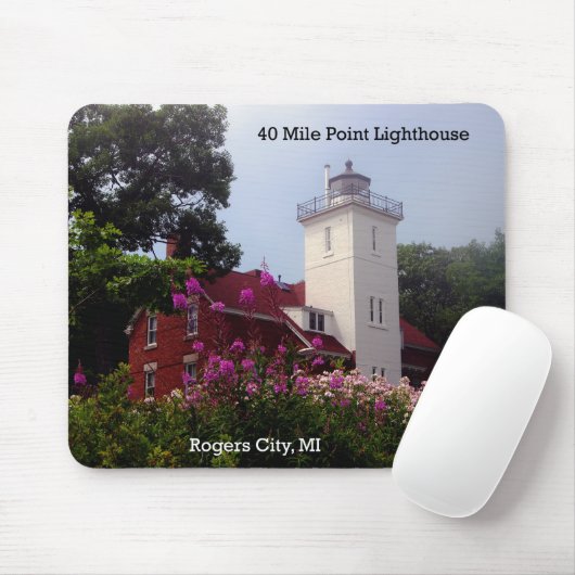 40 Mile Point Leuchtturm Federmousepad Mousepad (Mit Mouse)