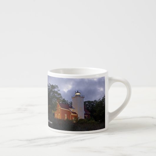 40 Mile Point Lighthouse 2 pict Espresso Tasse (Rechts)