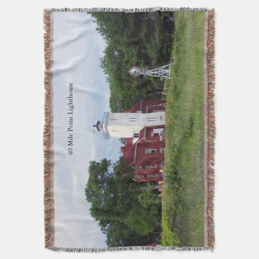 40 Mile Point Lighthouse-Deckengewebe Decke (Vorderseite Vertikal)