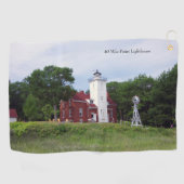 40 Mile Point Lighthouse Golf Handtuch (Horizontal)