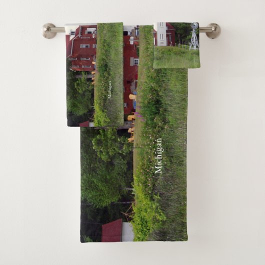 40 Mile Point Lighthouse Handtuchhandtuch Set (Insitu)