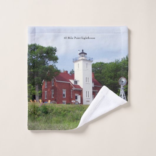 40 Mile Point Lighthouse Handtuchhandtuch Set (Waschlappen)