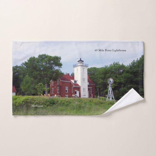 40 Mile Point Lighthouse Handtuchhandtuch Set (Handtuch)
