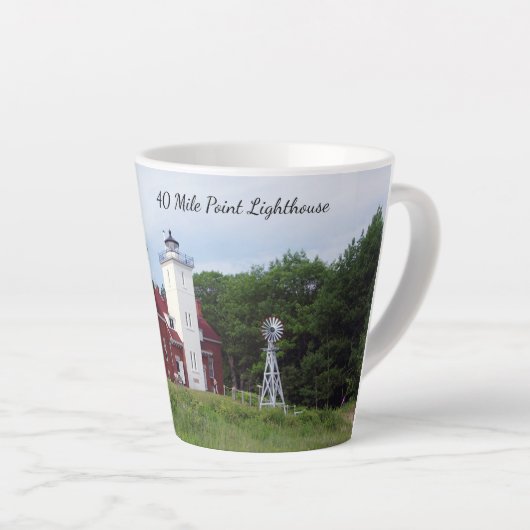 40 Mile Point Lighthouse Milchtasse (Rechte Ecke)