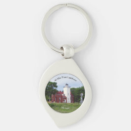 40 Mile Point Lighthouse Schlüsselkette Schlüsselanhänger