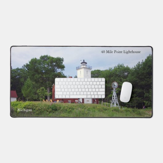 40 Mile Point Lighthouse Schreibtischmatte (Tastatur & Maus)