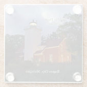 40 Mile Point Lighthouse Untersetzer (Rückseite)