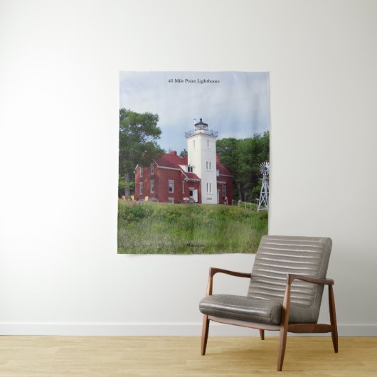 40 Mile Point Lighthouse Wandteppich (Beispiel)
