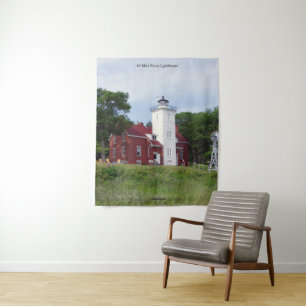 40 Mile Point Lighthouse Wandteppiche