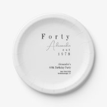 40 Minimal 40. Geburtstag Party